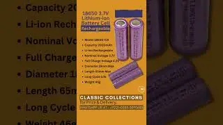 3.7V 2000mAh Rechargeable 18650 Li-Ion Battery Cell | #shortvideo #youtubeshorts #battery