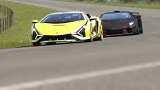 Lamborghini Sian FKP37 vs  Lamborghini SC18 Alston at Highlands