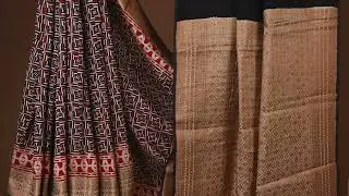 Timeless Elagace Hand Block Printed Dola Silk Saree