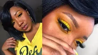 Melanin and Sunshine!|Yellow Eyes and Faux Freckles tutorial