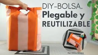 BOLSA de Tela Para Compras. REUTILIZABLE y PLEGABLE Paso a Paso Facil y Rapido