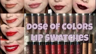 Dose of Colors Matte Liquid Lipstick Swatches On Fair Skin (22 Shades)