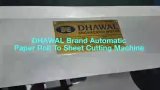 Servo digital automatic Paper roll to sheet cutting machine Dhawal Engineering Works Ahmedabad Gujat