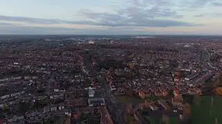 Drone flight over Kettering Northamptonshire. 