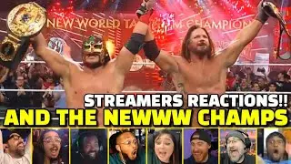 Aj Styles & Dragon Lee Wins Tag Team Championships Streamers Reactions Compilation | WWE RAW 20 Oct