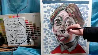 Oil painting  portrait day 2  op1632-2  [LIVE]--  