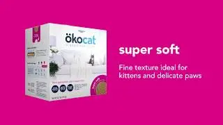 okocat Super Soft Clumping Wood Cat Litter for cats with sensitive paws