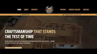 Professional Carpentry Website with WordPress & Elementor | Modern Home Renovation Business Site