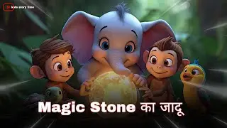 Magic Stone का जादू ✨ | Cute Animal Friends Story 🐘🐒🐢🐦