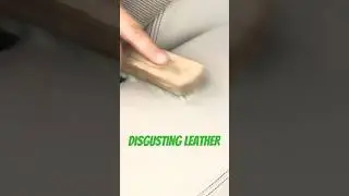 Disgusting leather cleaning #asmr #automobile #carcleaning