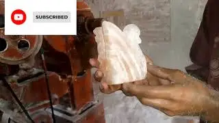 pink salt lamp making process made by Shahzad abdulsalam khan