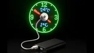 2025 USB Clock Fan with Real-Time Temperature Display | Flexible, Safe & Stylish Cooling!