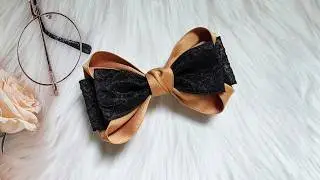 Hướng dẫn l&agrave;m kẹp t&oacute;c nơ từ ruy băng nh&agrave; Solmi
