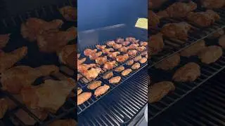 Saucy BBQ Wings on the Traeger.  So easy so delicious.
