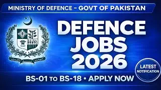 Government of Pakistan Ministry of Defence Jobs 2026 | BS-01 to BS-18 | Apply Now | Full Details