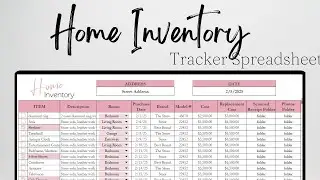 Home Inventory Excel Template, Home Inventory Management, Home Inventory Google Spreadsheet Tutorial