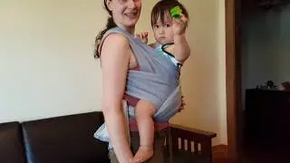 XOXO Baby Carrier Pre-Tied Front Carry with a Toddler