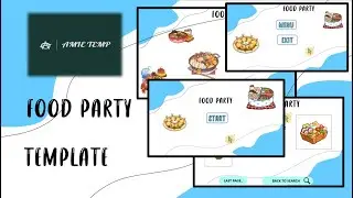 cute ppt | FOOD PARTY | CUTE Aesthetic template| presentation | hyperlinked| computer ppt #1
