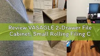 Review VASAGLE 2-Drawer File Cabinet, Small Rolling Filing Cabinet for Home Office, Printer Stand, f