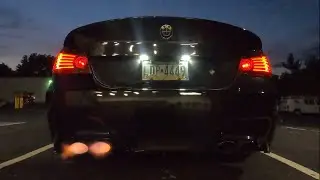 BMW E60 545i V8 Straight Pipe Mini Flames
