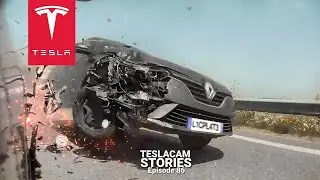 Tesla стала причиной серьёзной аварии | Истории Teslacam #86