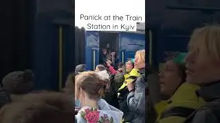 Panic and stress break out amongst thousands desperately trying to flee Kyiv Ukraine 🇺🇦