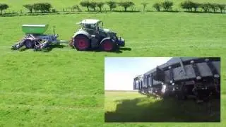 Cross Slot & Fendt 828 direct drilling kale into grass