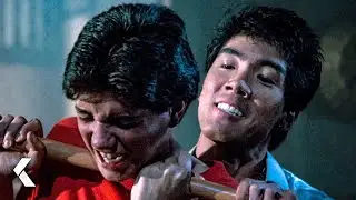 Mr. Miyagi Saves Daniel Beats Chozen And His Crew Scene - The Karate Kid Part 2 (1986)