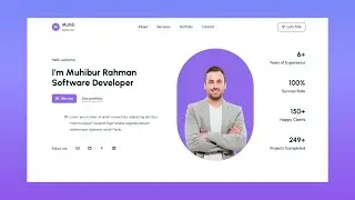 Responsive React Portfolio Website Using React JS & Tailwind CSS Tutorial | ReactJS Projects
