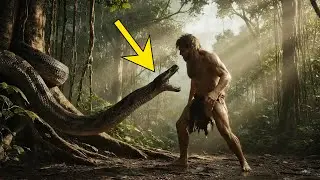 How Prehistoric Humans Escaped Giant Pythons | Real Jungle Survival Story #AncientSurvival #python
