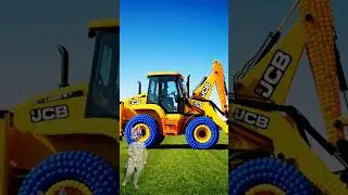 Талисман-помощник вибрато JCB, размещенный на футбольном поле, популярен, является совместным про...