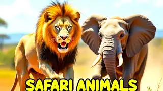 Safari Animal Sounds Song I Lion In The Jungle Says ,roar, roar, roar I Learn Animal Names & Sounds