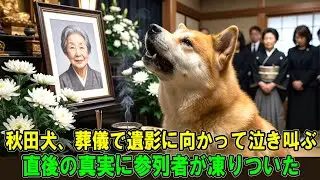 【奇跡の実話】おばあさんの葬儀で、秋田犬は遺影の前で止まらず泣き叫んでいた…その後に起きた出来事は、見る者の涙を誘った！