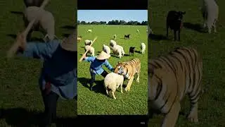 Realistic AI Video #wolf #lifeisbutadream #tiger #animallife #animalattack #animals #wildanimals
