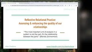 Alan Hudson -  Reflective Relational Practice presentation