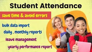 school management software in telugu - student module - student attendance app - attendance reports