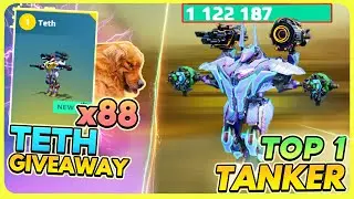 💥TETH top 1 Tanker with Infinity SHIELD +  🎁88x Teth Giveaway   ｜ War Robots  #wrunity