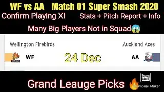 WF vs AA Super Smash, wf vs aa mens Super smash, WF vs AA Dream11 Team, WF vs AA