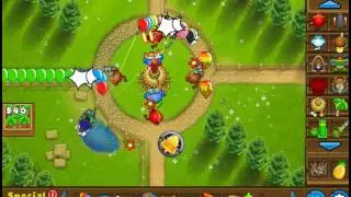 Bloons Tower Defense 5 Country Road Hard Rounds 1-85 No Lives Lost NAPS