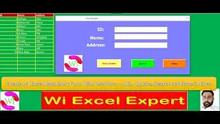 Create An Excel Data Entry Form With UserForm   Add, Update, Search and Save in Excel VBA