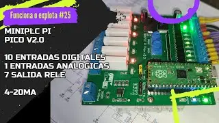 ⚡ Mini PLC FX1N con Raspberry Pi Pico W v2.0 para GX Works2 con TTL a Modbus RTU RS485 como RS232