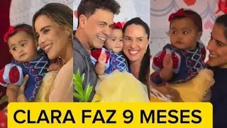 GRACIELE LACERDA COMEMORA 9 MESES da FILHA CLARA 