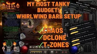 Diablo 2 Barbarian Guide: BUDGET WHIRLWIND | FULL SET | CHAOS RUNS & DCLONE!🤑