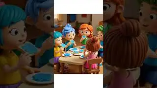 Five Kids Blue Spread Toast #funny #helpmemakethismakesense #cartoon