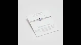 February (Amethyst) Birthstone Bracelet Created with Zircondia&reg; Crystals by Philip Jones Jewellery