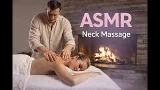 Slow Back & Neck Massage ASMR | Cozy Fireplace Relaxation