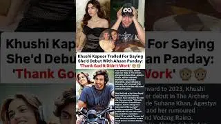 Khushi Kapoor trolled for saying She'd have debut with Ahaan pandey in Saiyaara #news#ahaanpanday
