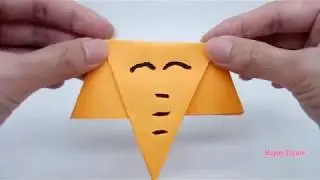 Origami Elephant Tutorial Kindergarten Children Love ( Happy Figure )