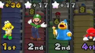 Mario Party 9- Koopa vs Mario vs Magikoopa vs Luigi- Magma Mine (Hard CPUs)