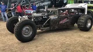 Steve Darnell racing the D ROD at the 2019 Hunting for Horsepower event in Coeur d&rsquo; Alene, Idaho